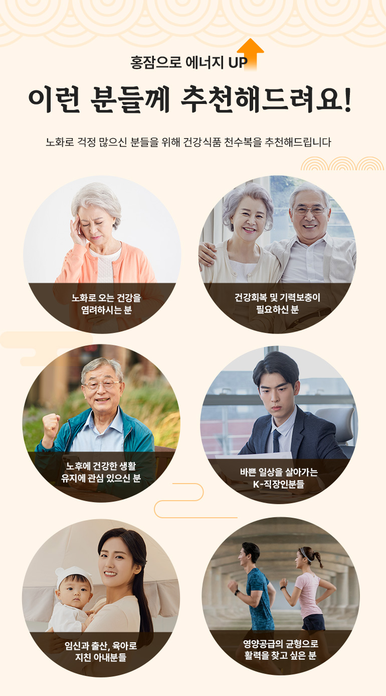 천수복 제품 추천 대상 안내